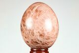 Polished Peach Moonstone Egg - Madagascar #182411-1